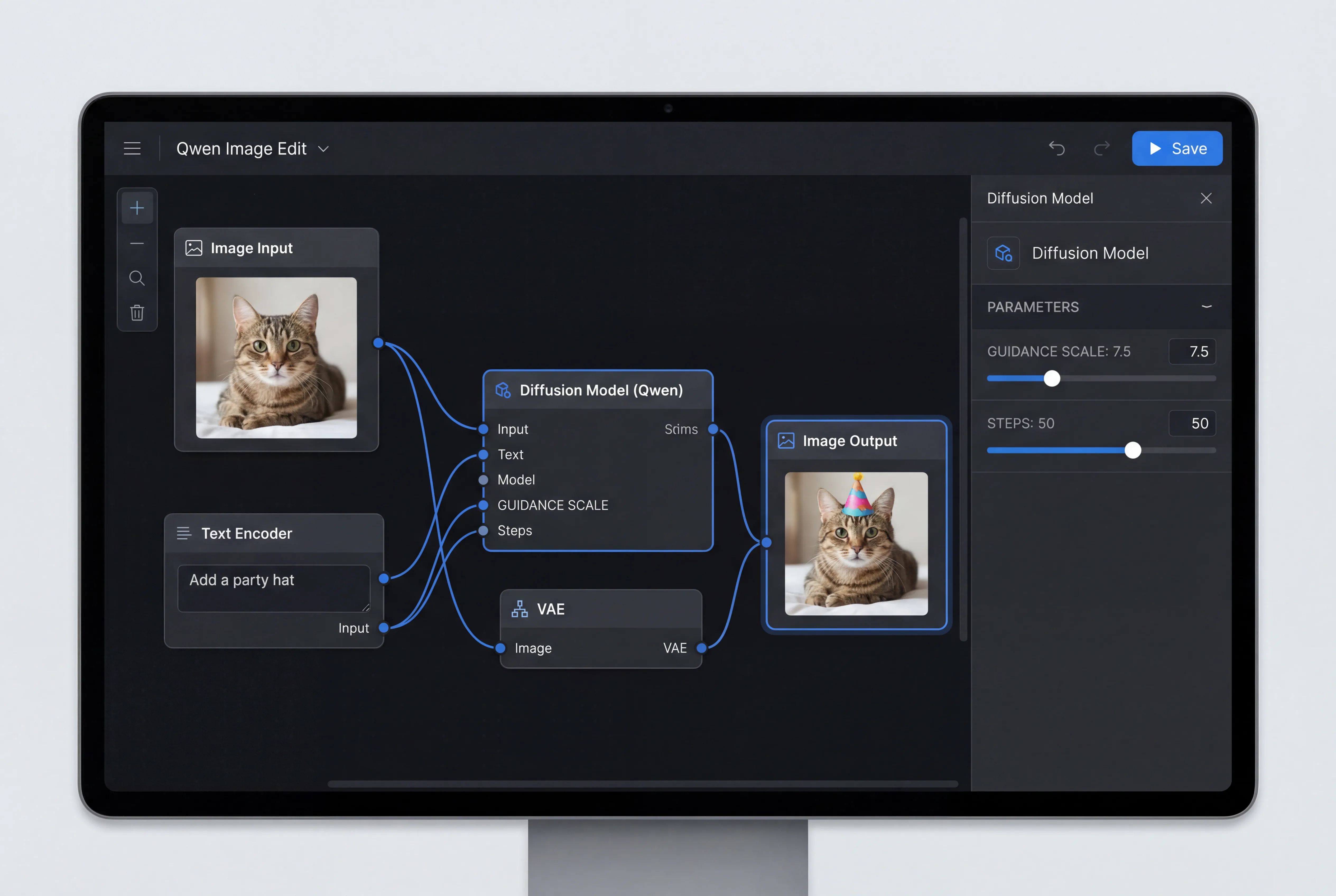 Interfaccia Flusso di Lavoro ComfyUI