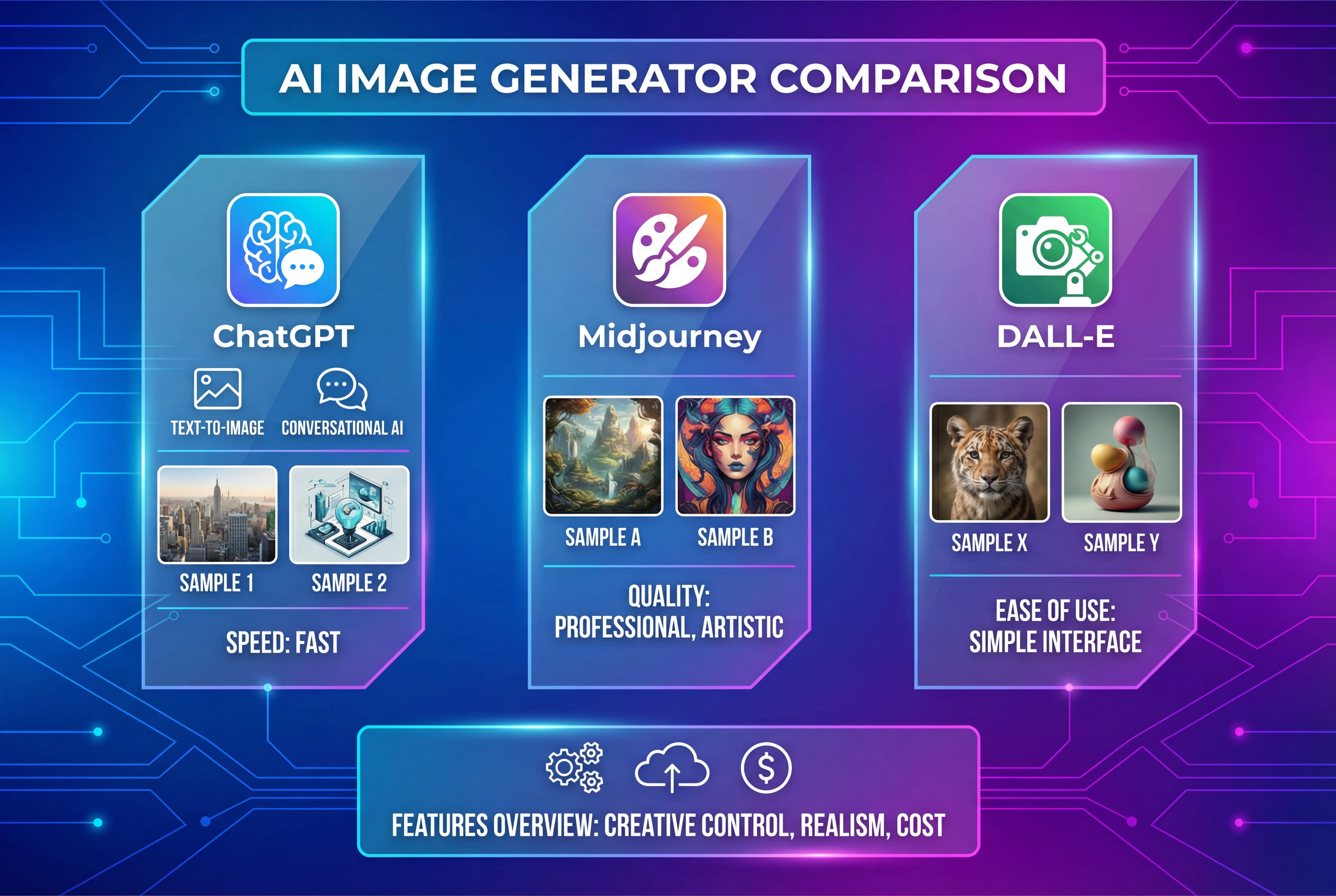 Comparação abrangente dos melhores geradores de imagem de IA em 2026 mostrando diferentes plataformas de texto para imagem e seus recursos
