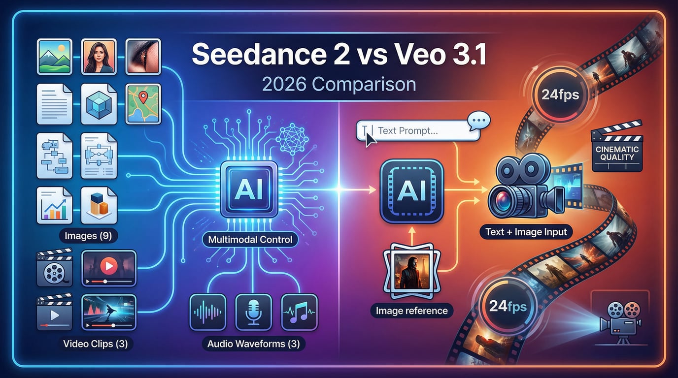Seedance 2 vs Veo 3.1: The Definitive AI Video Generation Comparison for 2026